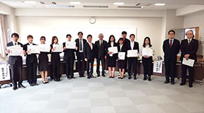 第15回 奨学金プログラム 静岡産業大学 奨学金授与式