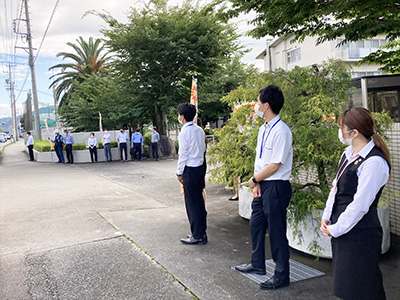 藤枝北高等学校前『令和４年 夏の交通安全県民運動』交通安全活動3