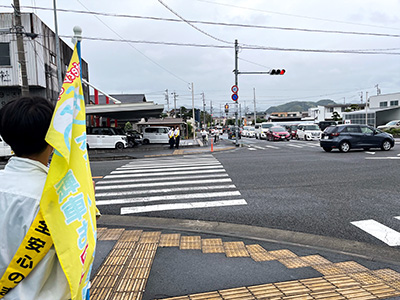 藤枝北高等学校前『秋の全国交通安全運動』交通安全活動3