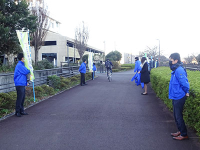 藤枝西高等学校前にて『年末の交通安全県民運動』4