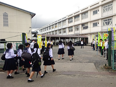 藤枝北高等学校前にて『春の全国交通安全運動』3