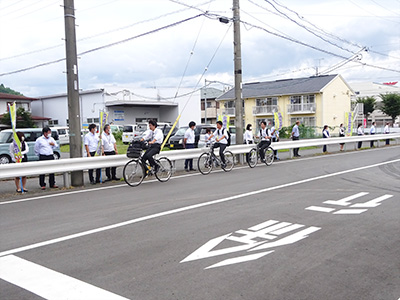 静清高等学校前にて『夏の交通安全県民運動』3