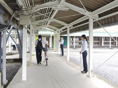 藤枝北高等学校前にて『秋の全国交通安全運動』1