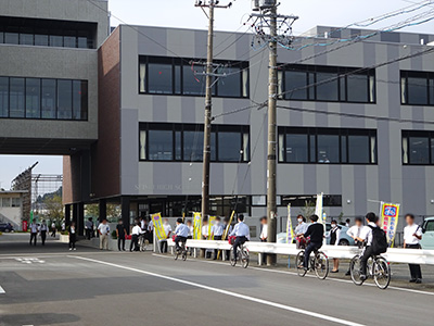 静清高等学校前にて『秋の全国交通安全運動』2