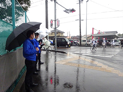 藤枝北高等学校近郊の交差点