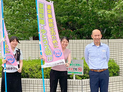 藤枝西高等学校近郊の通学路