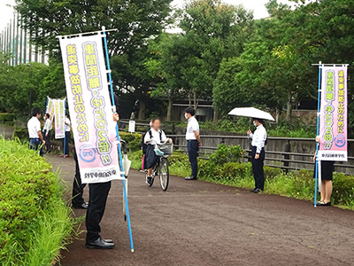 藤枝西高等学校近郊の通学路