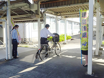 藤枝北高等学校近郊の通学路