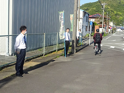 静清高等学校の近郊の交差点