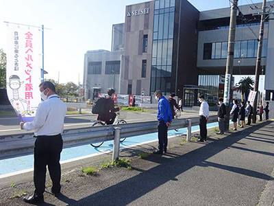 静清高等学校の通学路